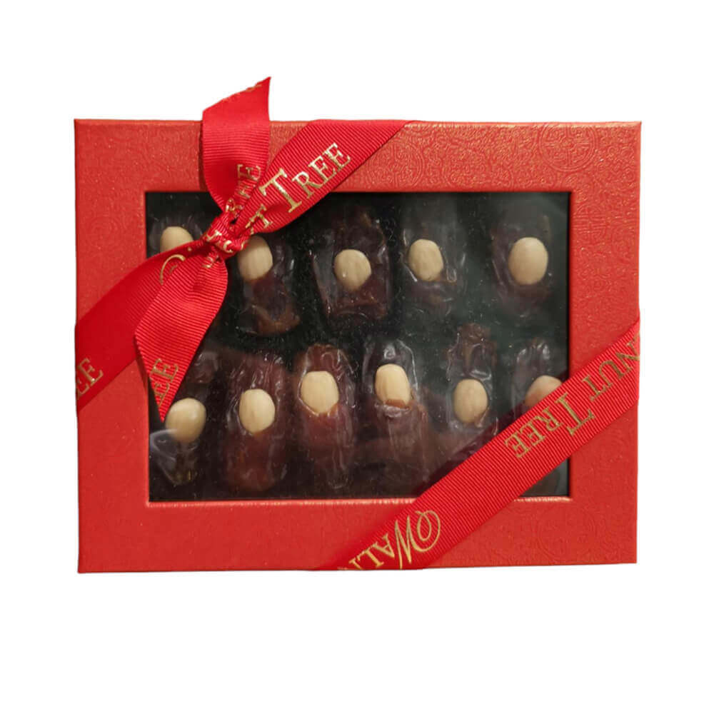 Wallnut Tree Gift Box Of Dates Topped with Almonds 220g